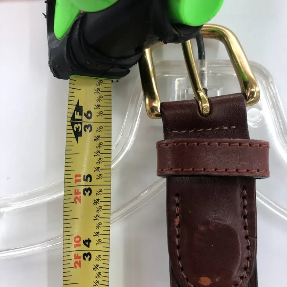 Cabelas Woven InterLocking Leather Belt Men's Small 30